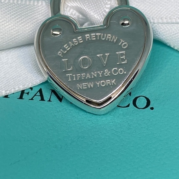 Tiffany & Co. RTT Love Heart Lock Charm Sterling Silver 925 with box - Picture 5 of 6
